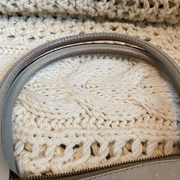 Kate Spade Bristol Drive Loden Embossed Ostrich Soft Taupe Leather Bag - Picture 16 of 16